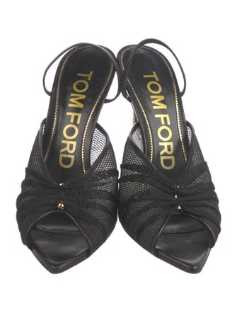 Tom Ford Mesh Mesh Accents Slingback Sandals