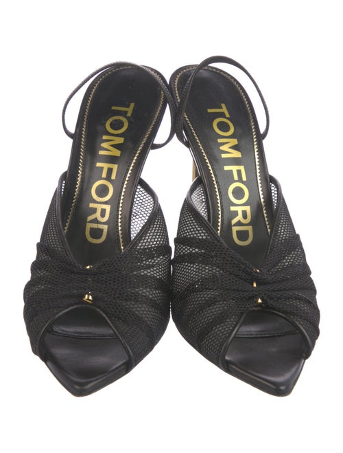 Tom Ford Mesh Mesh Accents Slingback Sandals