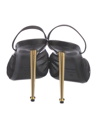 Tom Ford Mesh Mesh Accents Slingback Sandals