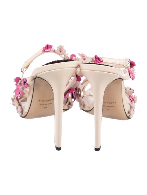 Tom Ford Leather Floral Print Sandals