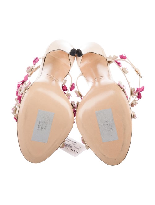 Tom Ford Leather Floral Print Sandals