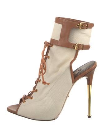 Tom Ford Canvas Animal Print Sandals