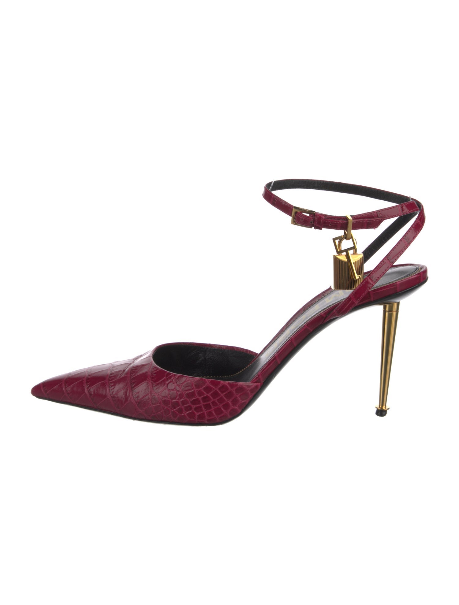 Tom Ford Embossed Leather Slingback Pumps