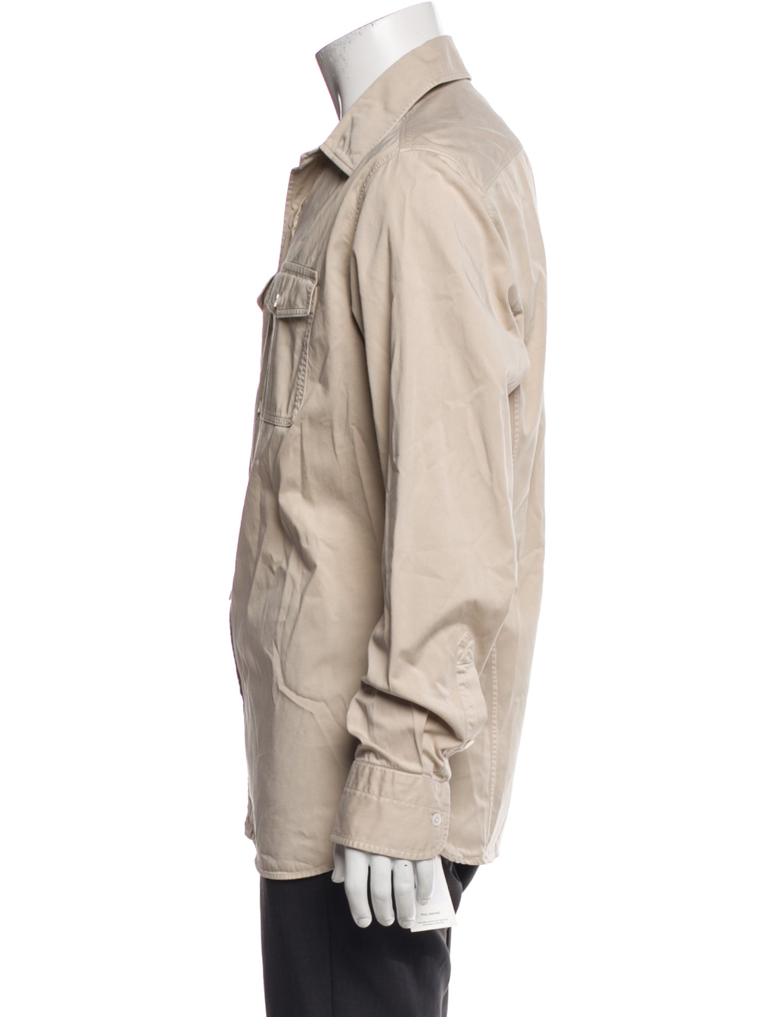 Tom Ford Colorblock Pattern Long Sleeve Shirt