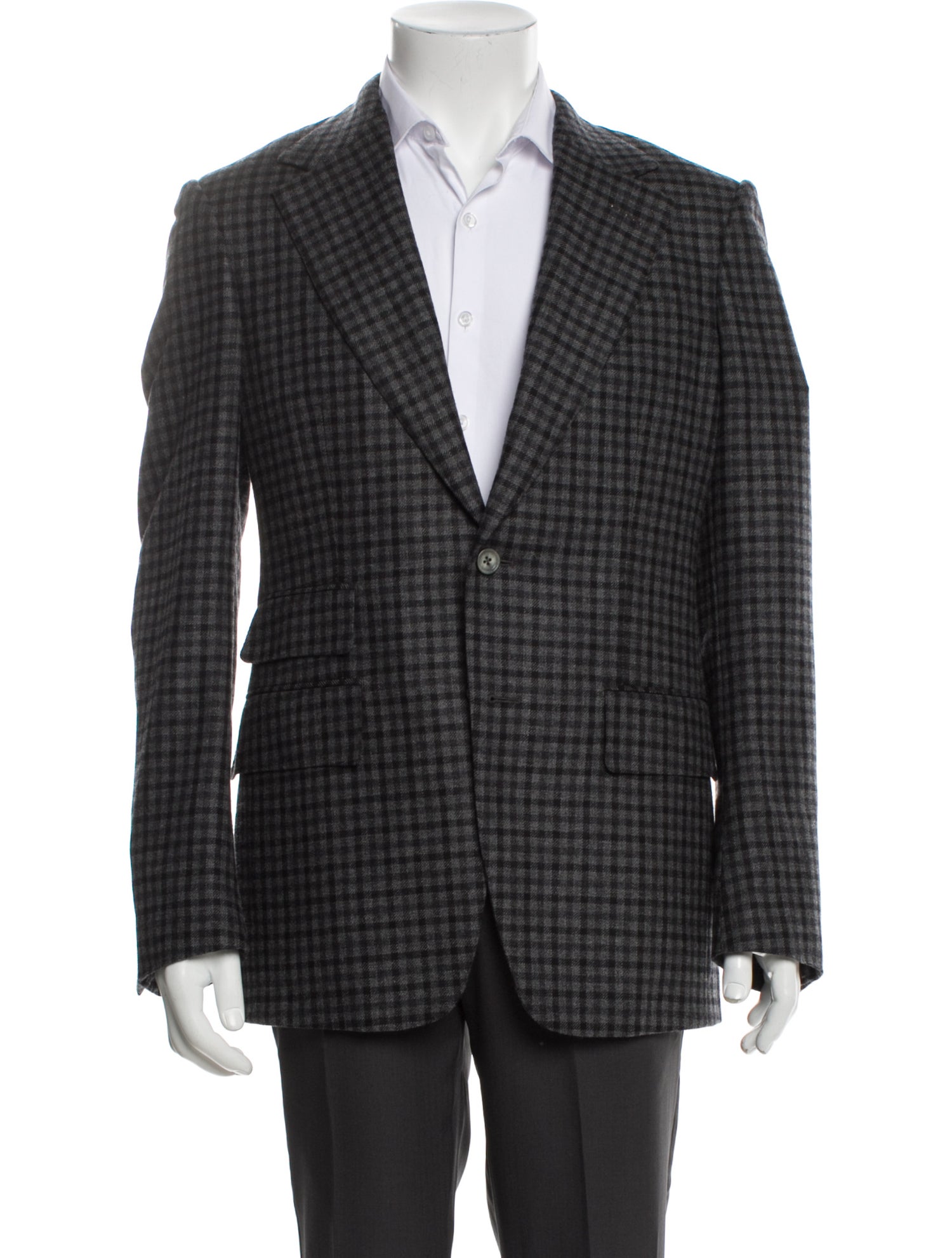Tom Ford Wool Plaid Print Blazer w/ Tags