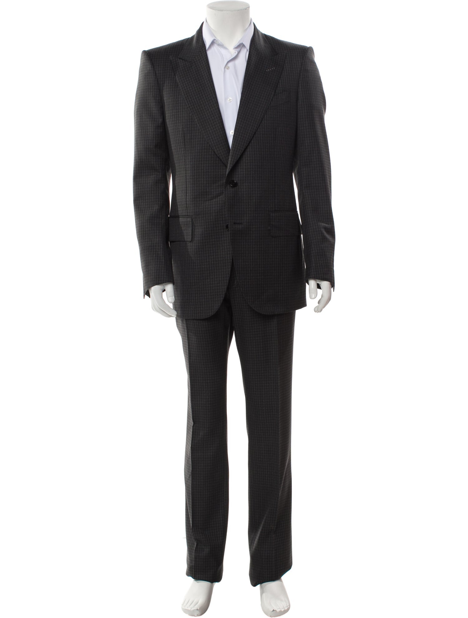 Tom Ford Wool Plaid Print Two-Piece Suit w/ Tags