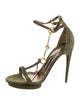 Tom Ford Suede Chain-Link Accents Gladiator Sandals