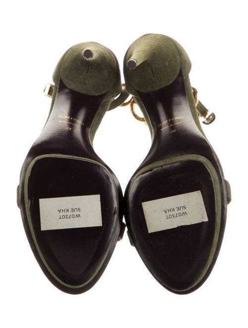 Tom Ford Suede Chain-Link Accents Gladiator Sandals