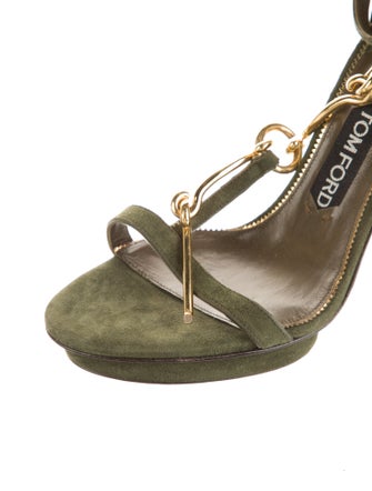 Tom Ford Suede Chain-Link Accents Gladiator Sandals