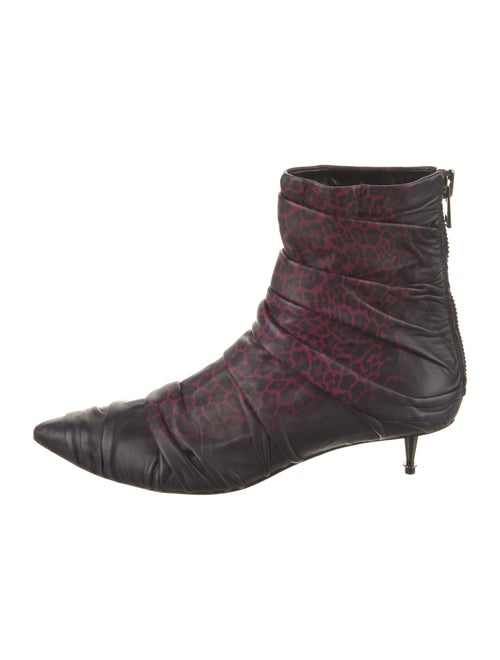 Tom Ford Leather Animal Print Sock Boots