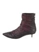 Tom Ford Leather Animal Print Sock Boots
