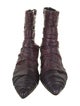 Tom Ford Leather Animal Print Sock Boots