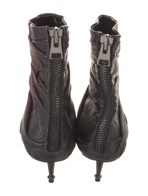 Tom Ford Leather Animal Print Sock Boots