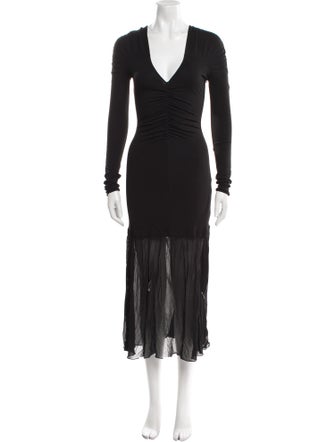 Tom Ford V-Neck Midi Length Dress