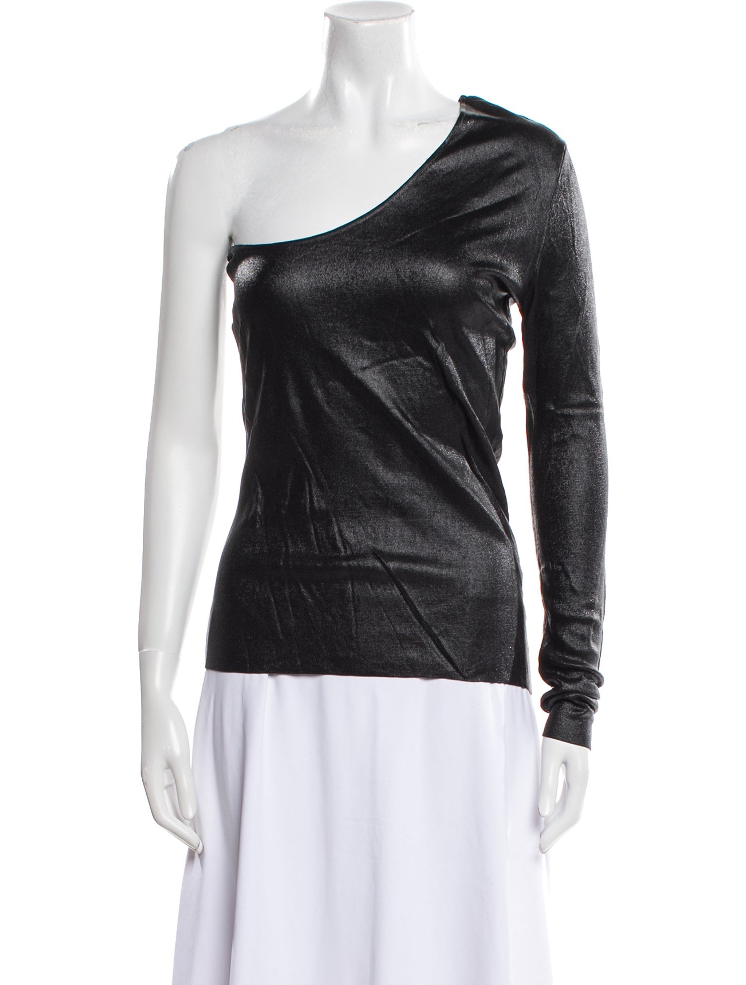 Tom Ford One-Shoulder Long Sleeve Top