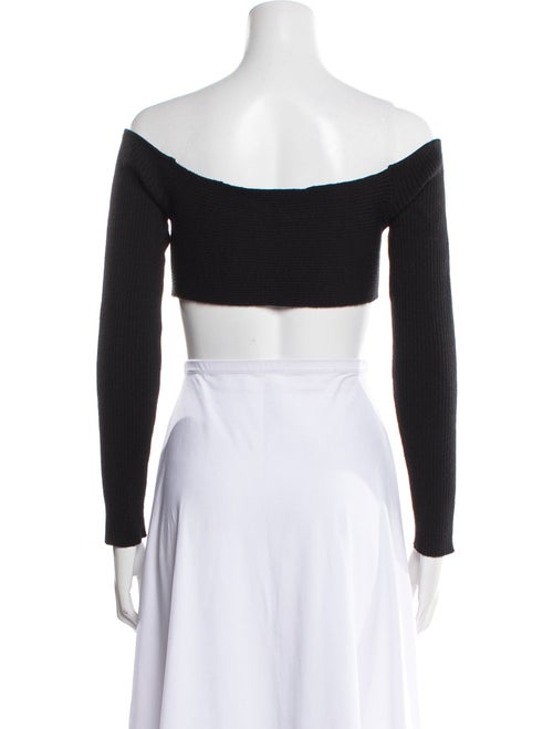 Tom Ford Off-The-Shoulder Long Sleeve Crop Top