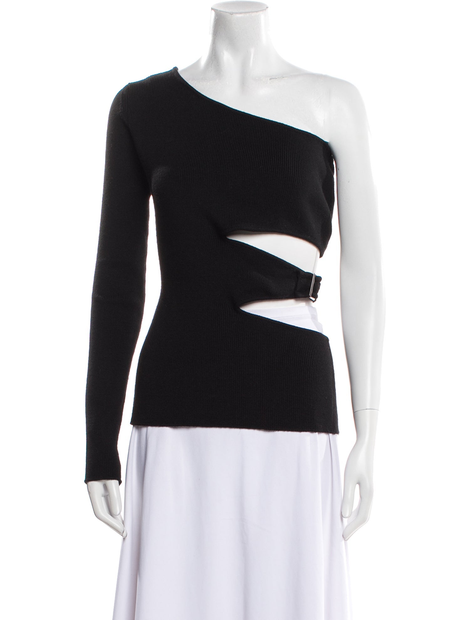Tom Ford One-Shoulder Long Sleeve Top