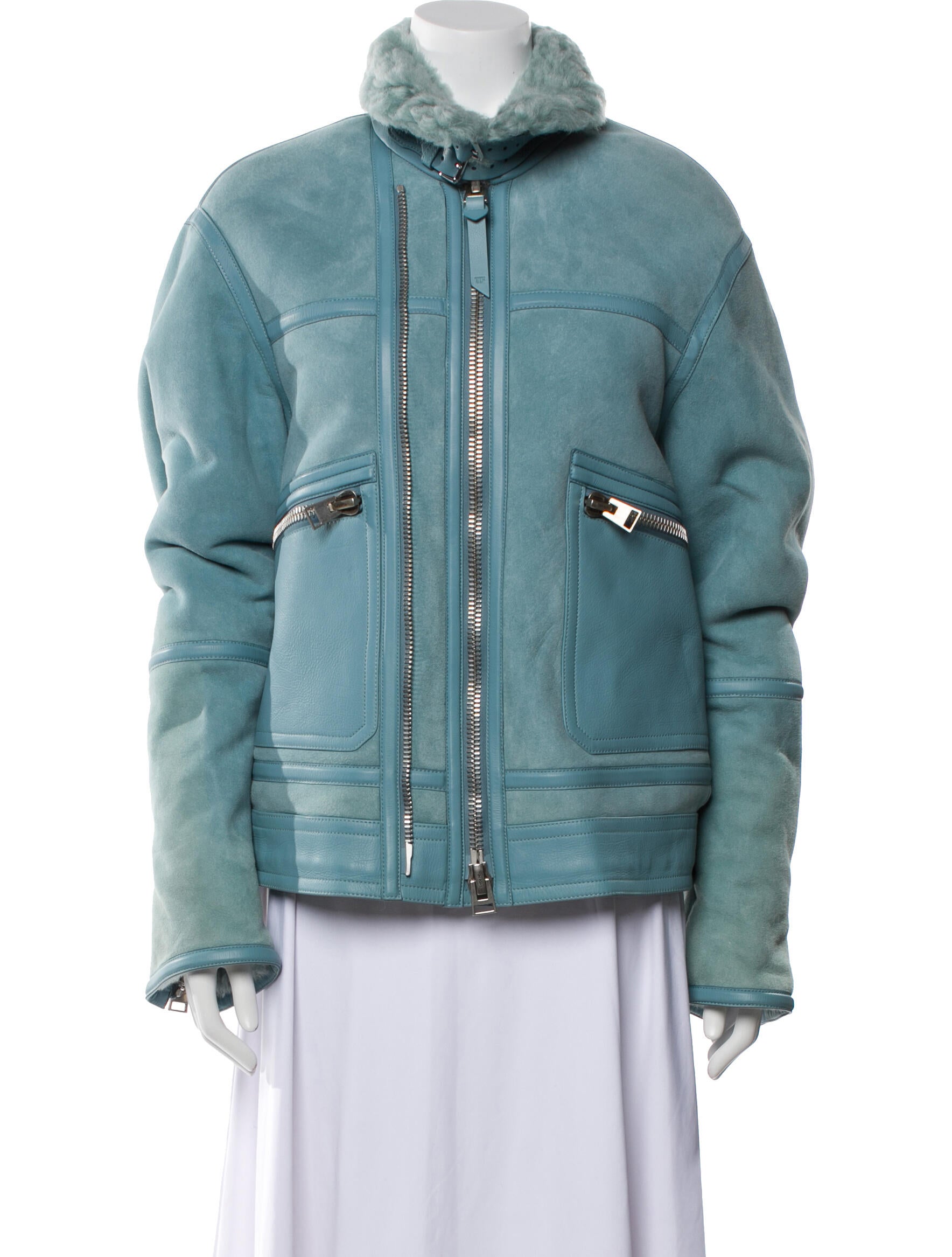 Tom Ford Lamb Leather Denim Jacket