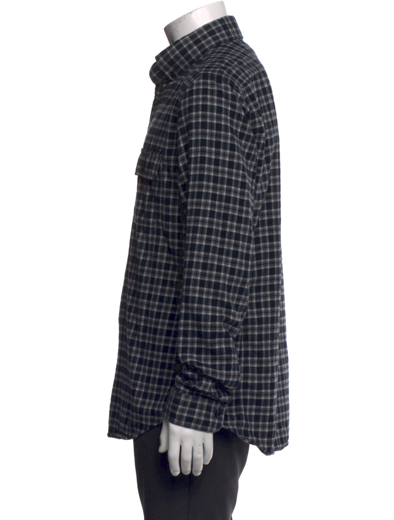 Tom Ford Plaid Print Long Sleeve Shirt