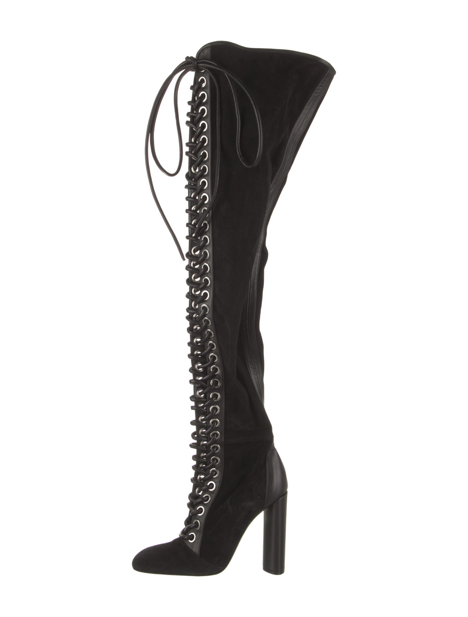 Tom Ford Suede Leather Trim Embellishment Lace-Up Boots