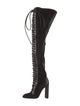 Tom Ford Suede Leather Trim Embellishment Lace-Up Boots