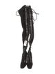 Tom Ford Suede Leather Trim Embellishment Lace-Up Boots