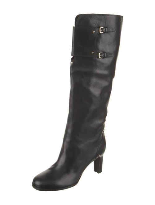 Tom Ford Leather Studded Accents Boots
