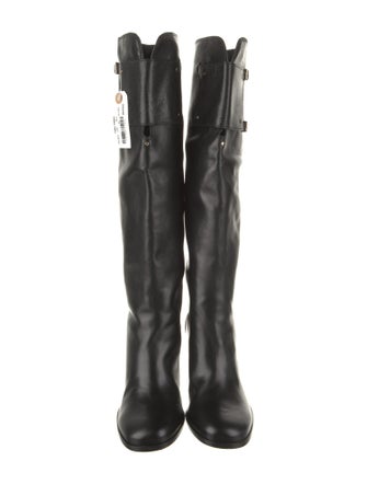Tom Ford Leather Studded Accents Boots