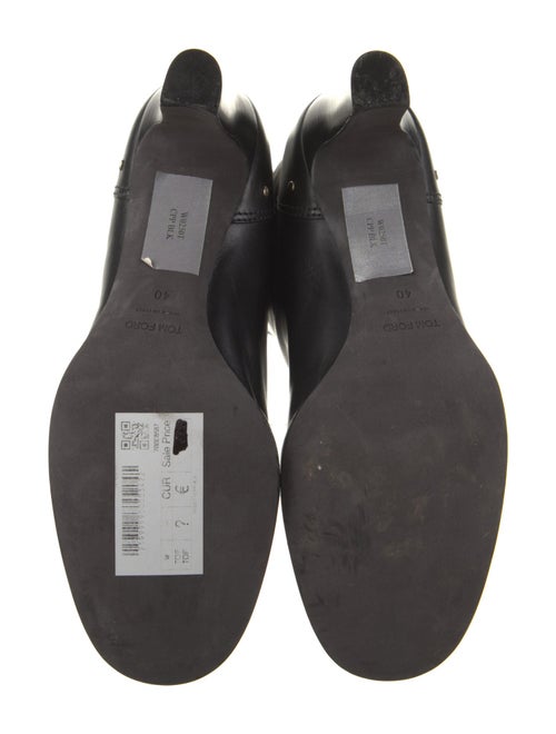 Tom Ford Leather Studded Accents Boots