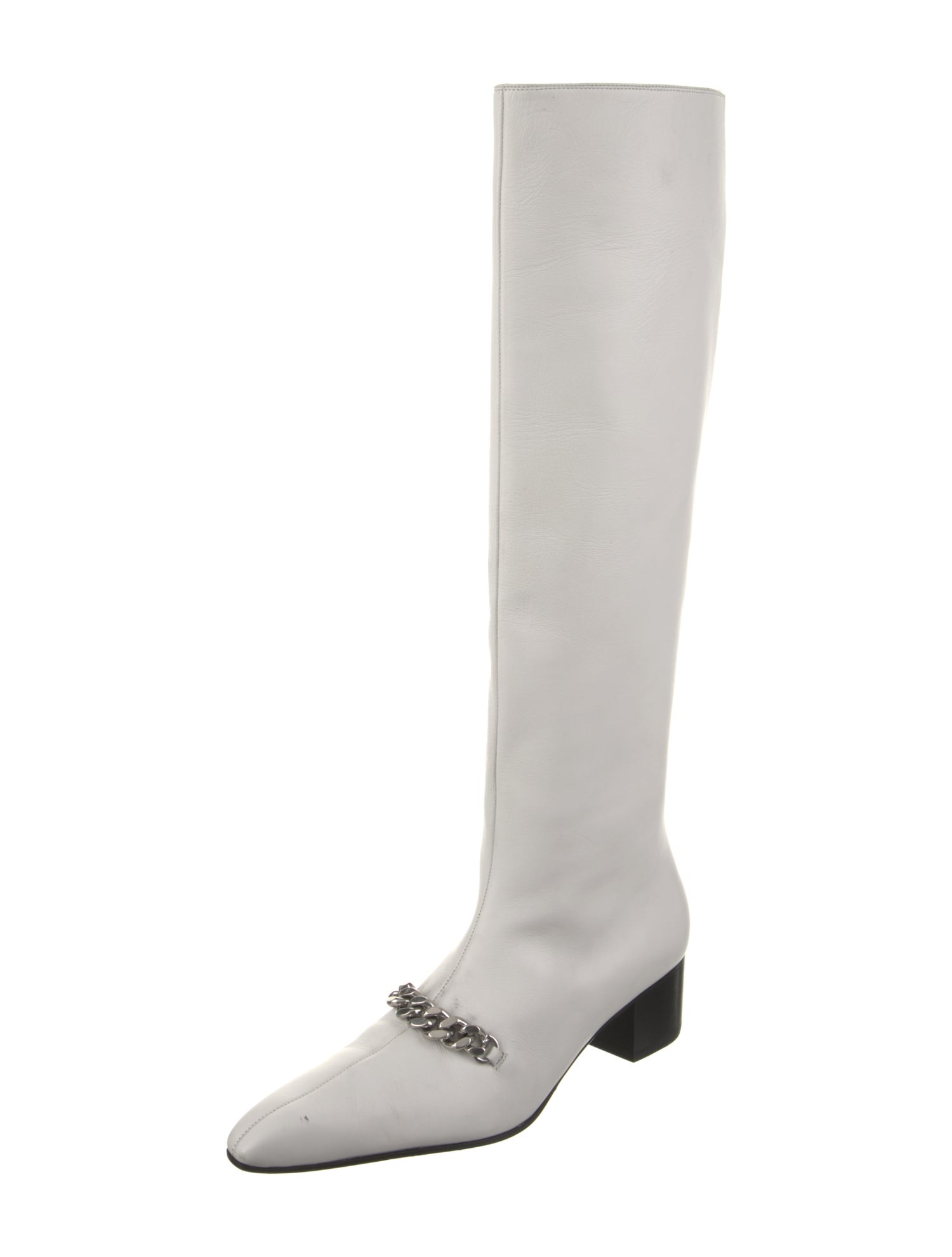 Tom Ford Leather Chain-Link Accents Riding Boots