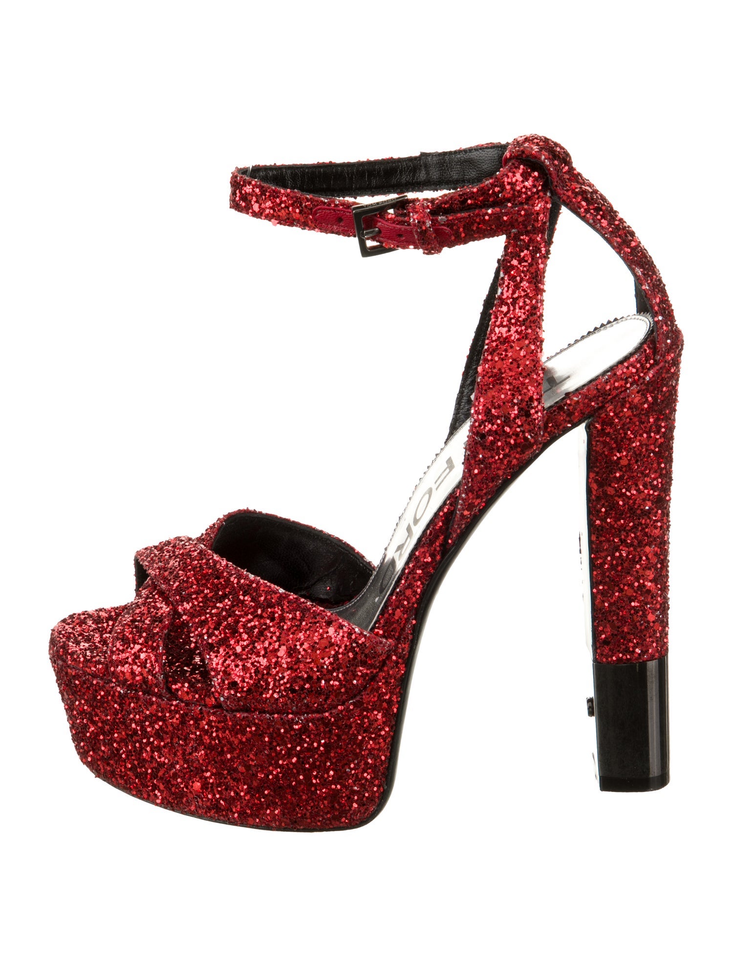 Tom Ford Glitter Printed Sandals