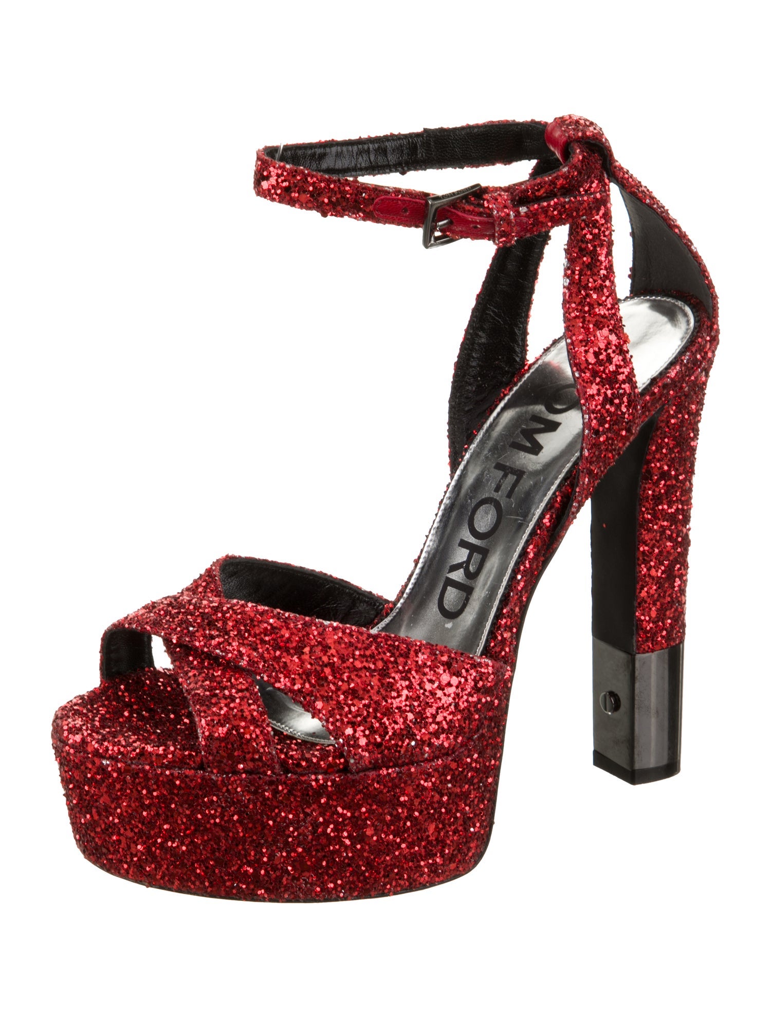 Tom Ford Glitter Printed Sandals