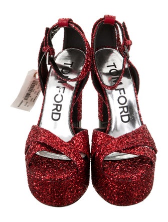 Tom Ford Glitter Printed Sandals