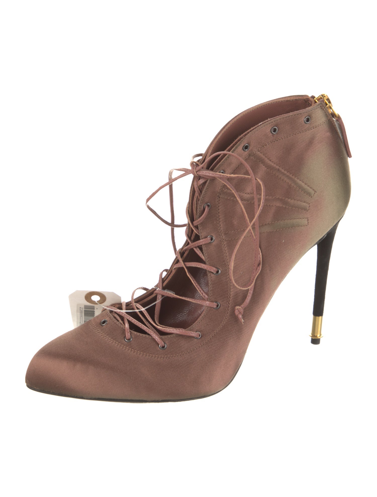 Tom Ford Satin Leather Trim Embellishment Pumps