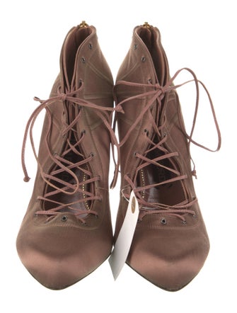 Tom Ford Satin Leather Trim Embellishment Pumps