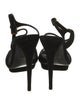 Tom Ford Suede Leather Trim Embellishment T-Strap Sandals