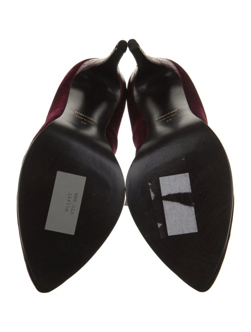 Tom Ford Velvet Leather Trim Embellishment T-Strap Pumps