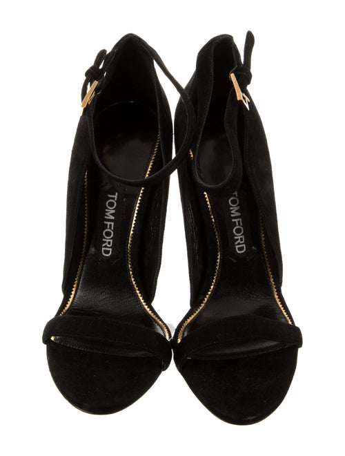 Tom Ford Suede Leather Trim Embellishment Sandals