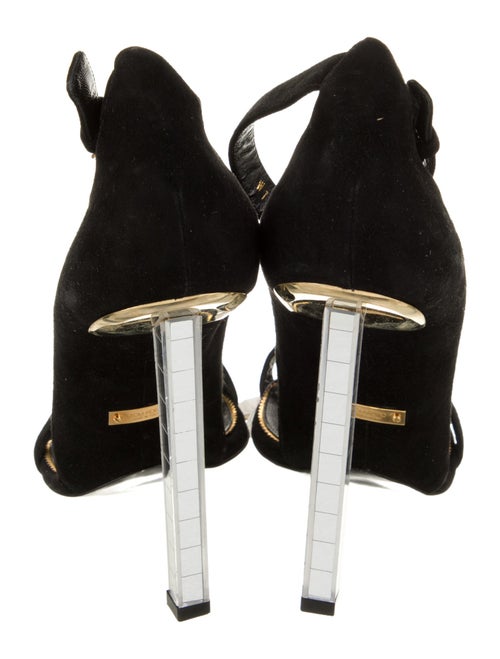 Tom Ford Suede Leather Trim Embellishment Sandals