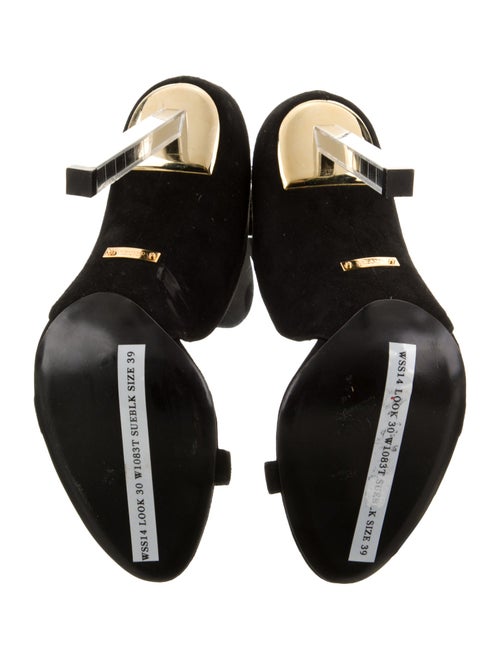 Tom Ford Suede Leather Trim Embellishment Sandals