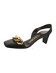 Tom Ford Leather Chain-Link Accents Slingback Pumps