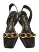 Tom Ford Leather Chain-Link Accents Slingback Pumps