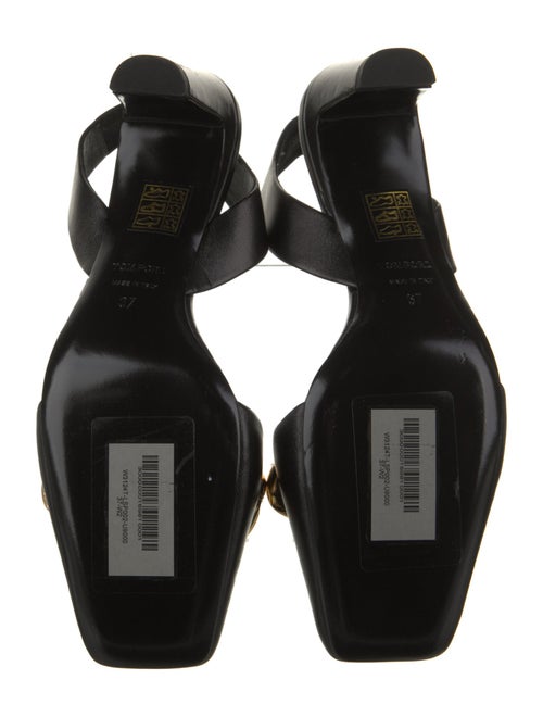 Tom Ford Leather Chain-Link Accents Slingback Pumps