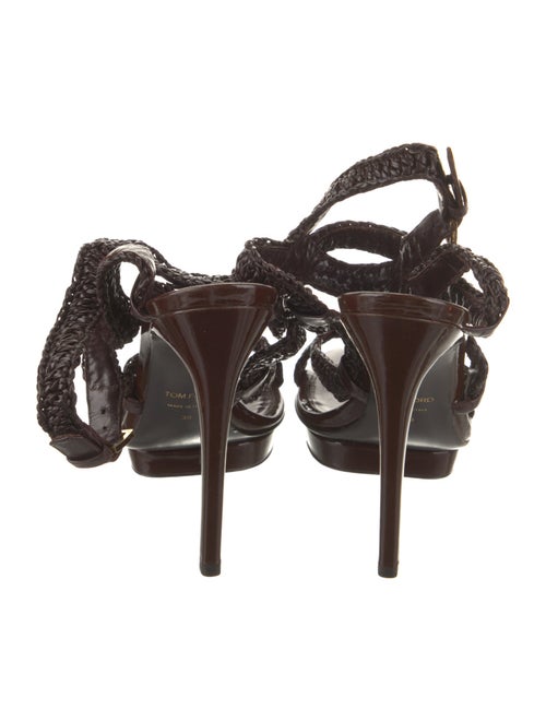 Tom Ford Patent Leather Braided Accents Sandals