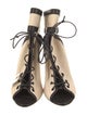 Tom Ford Canvas Animal Print Lace-Up Boots