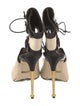 Tom Ford Canvas Animal Print Lace-Up Boots