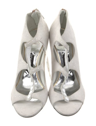 Tom Ford Suede Studded Accents T-Strap Sandals