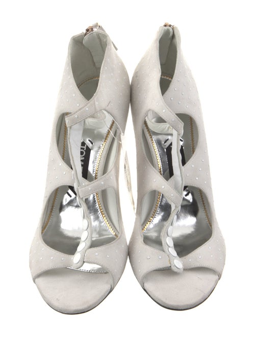 Tom Ford Suede Studded Accents T-Strap Sandals