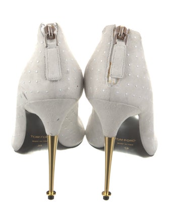 Tom Ford Suede Studded Accents T-Strap Sandals