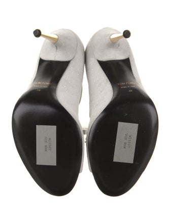 Tom Ford Suede Studded Accents T-Strap Sandals